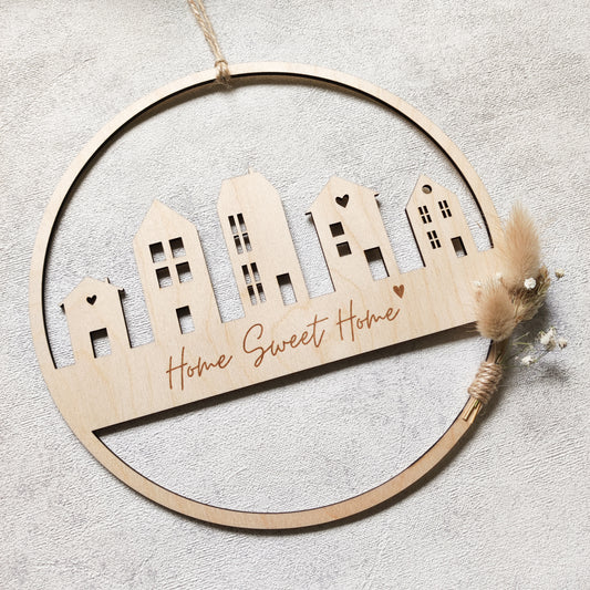 Holzkranz Häuser "Home Sweet Home"
