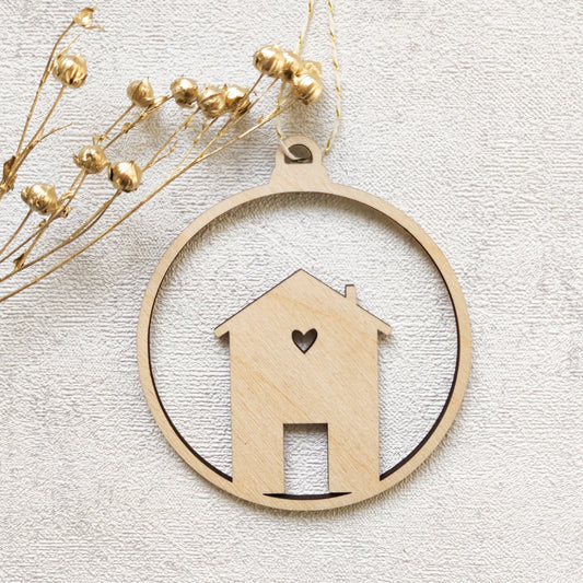 Weihnachtskugel Holz | Minimalistisch