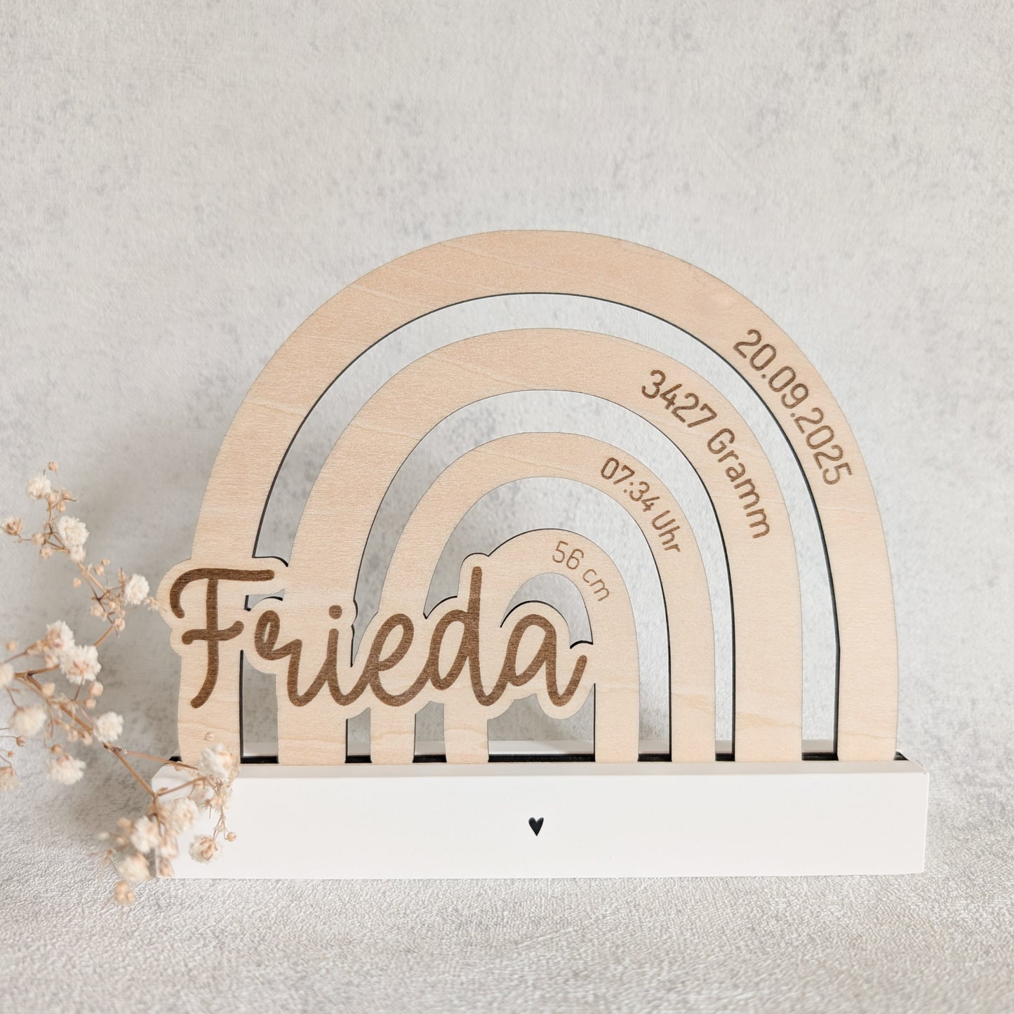 Personalisierter Regenbogen zur Geburt