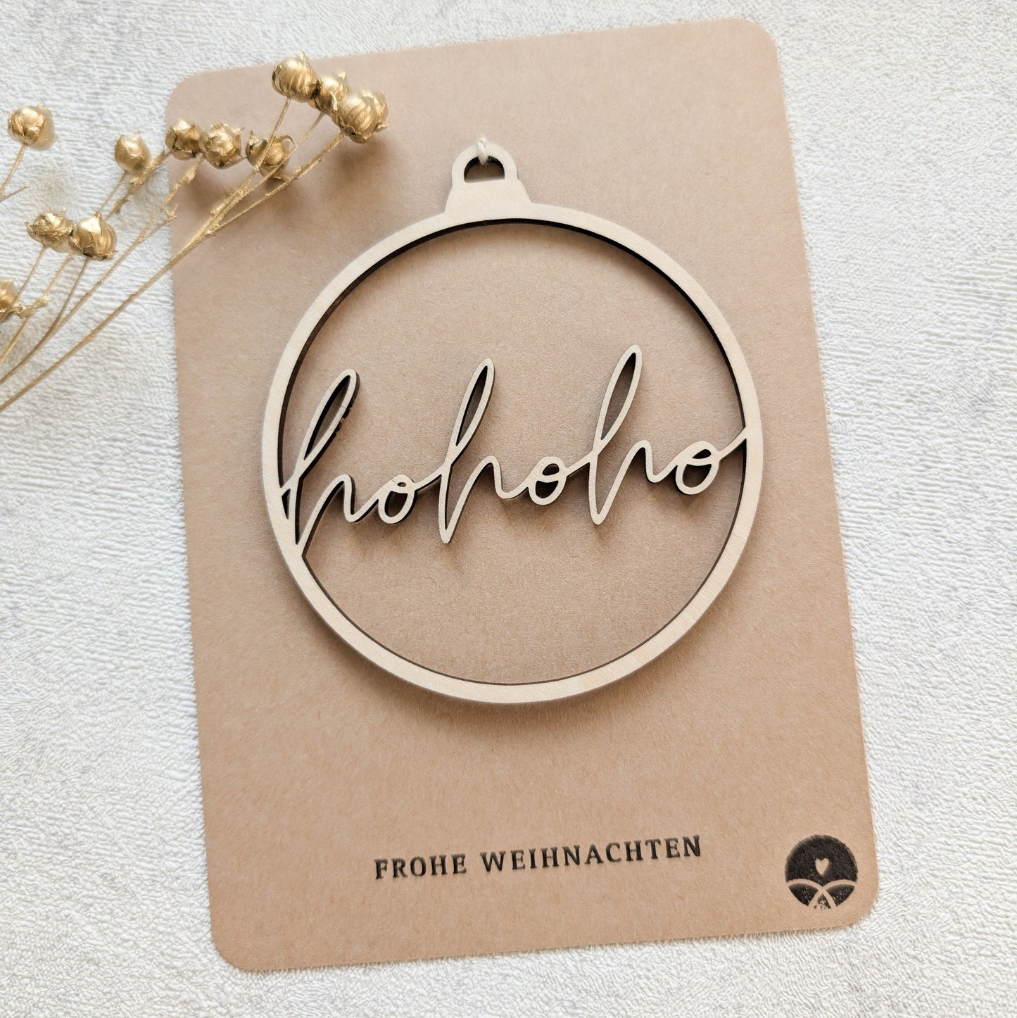 Personalisierte Weihnachtskugel Holz | Familie