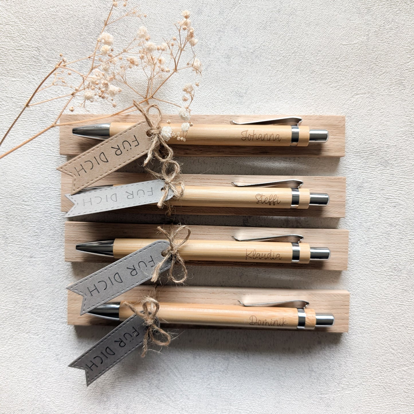 Personalisierter Kugelschreiber aus Bambus