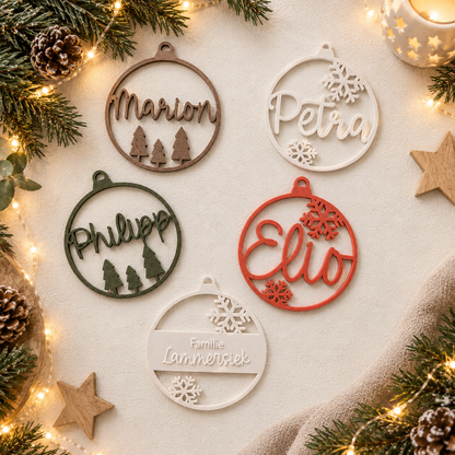Personalisierte Weihnachtskugel 3D-Druck | Name