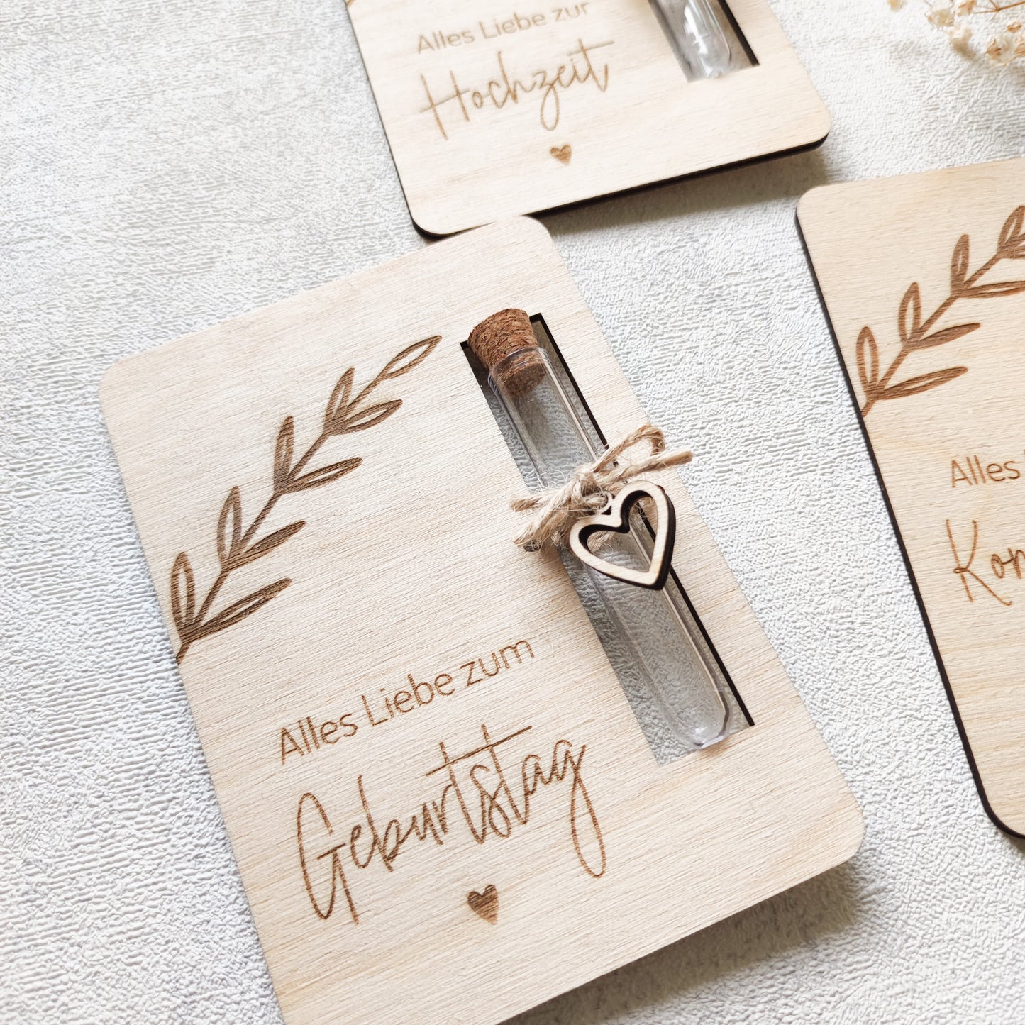 Holzkarte Geldgeschenk