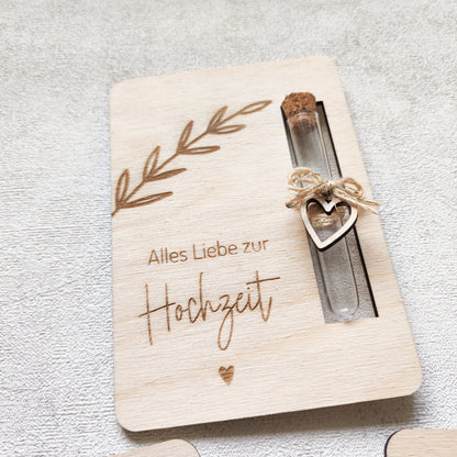 Holzkarte Geldgeschenk