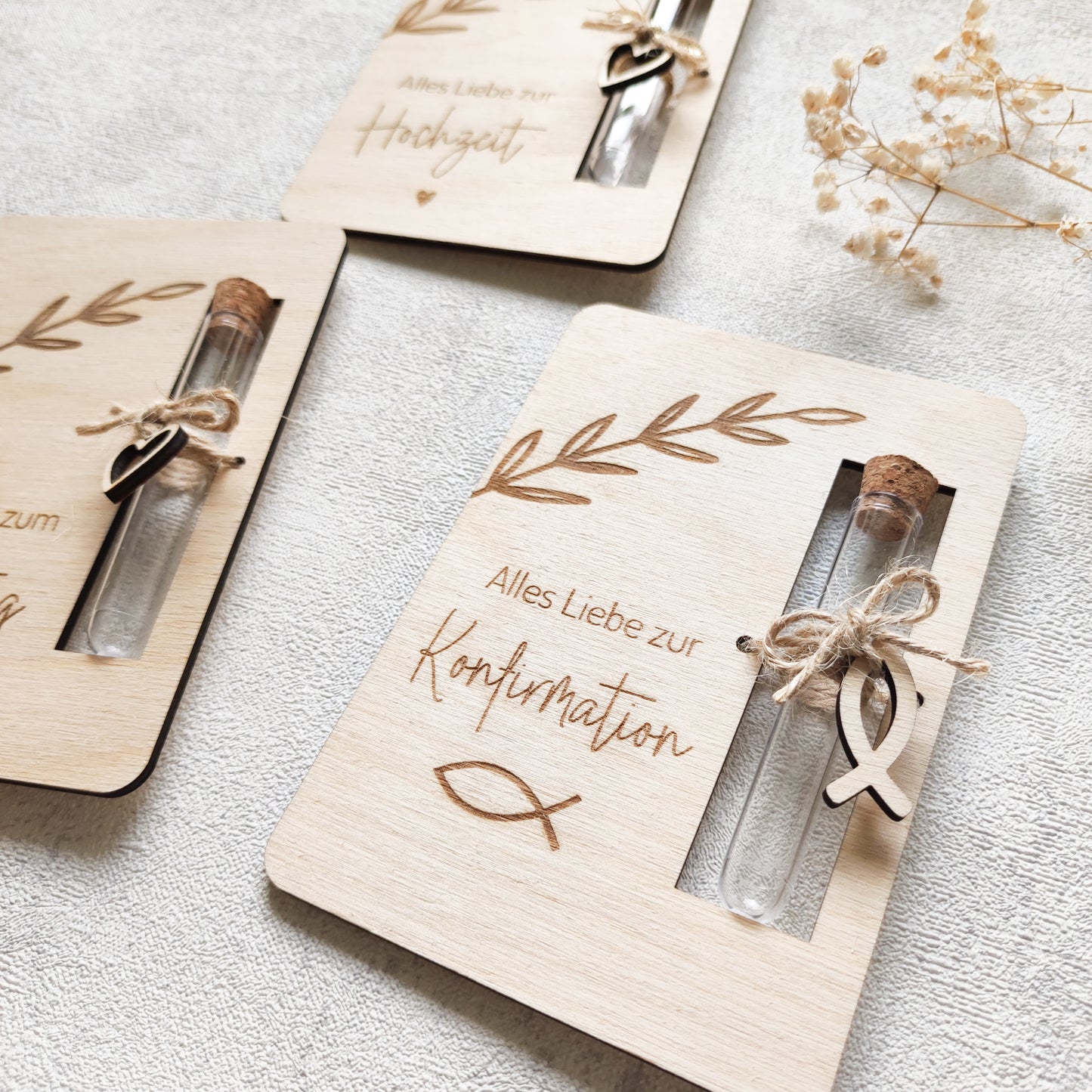 Holzkarte Geldgeschenk