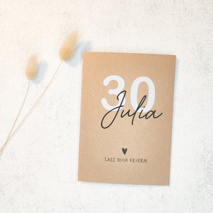 Personalisierte Klappkarte Geburtstag