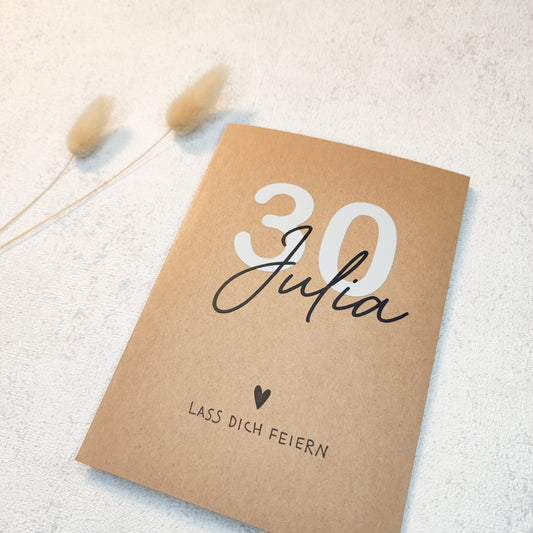 Personalisierte Klappkarte Geburtstag