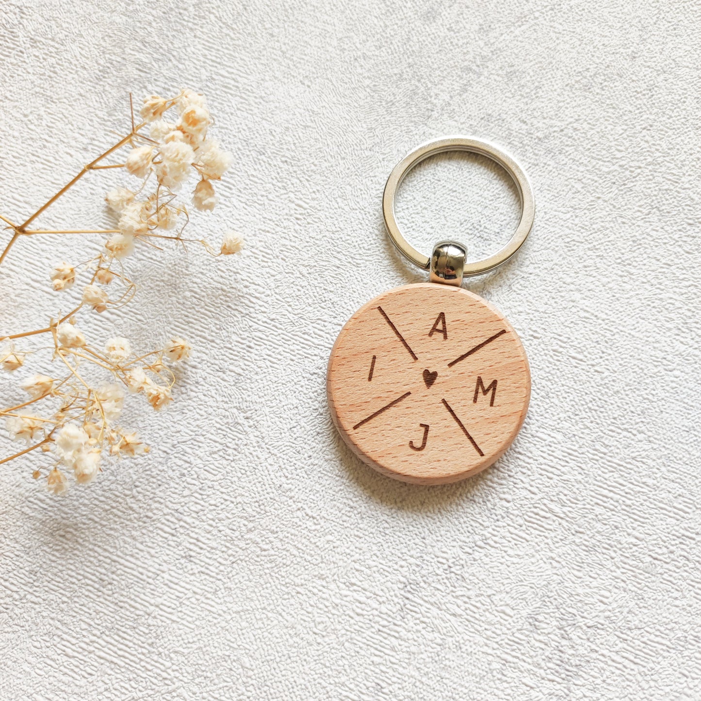 Schlüsselanhänger mit Wunschbuchstaben