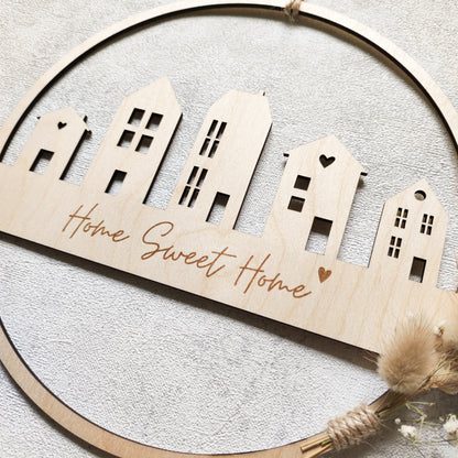 Holzkranz Häuser "Home Sweet Home"