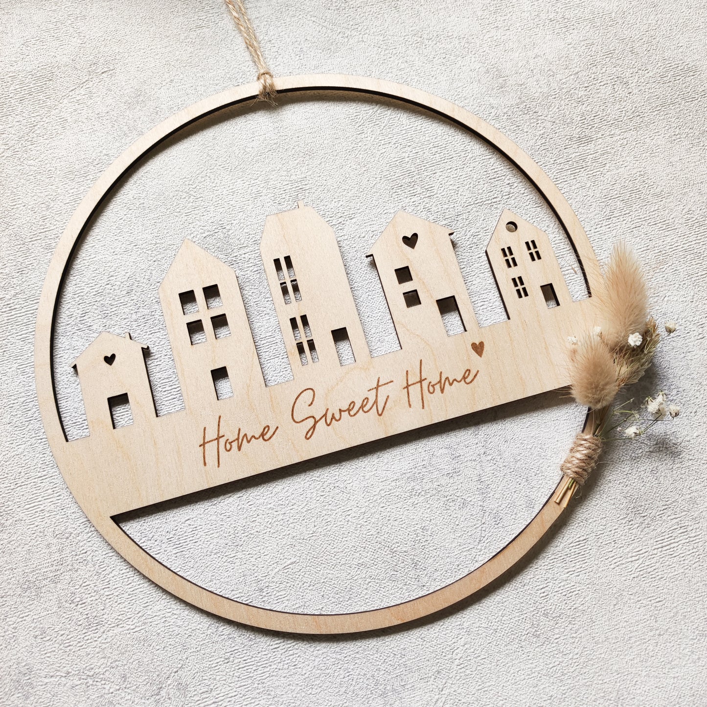 Holzkranz Häuser "Home Sweet Home"