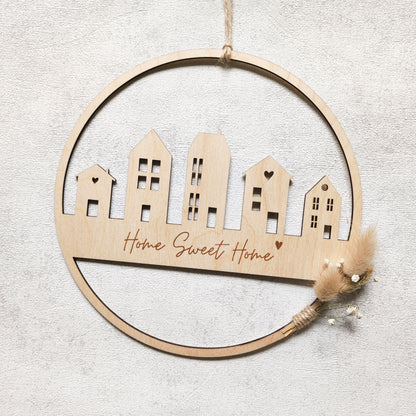 Holzkranz Häuser "Home Sweet Home"