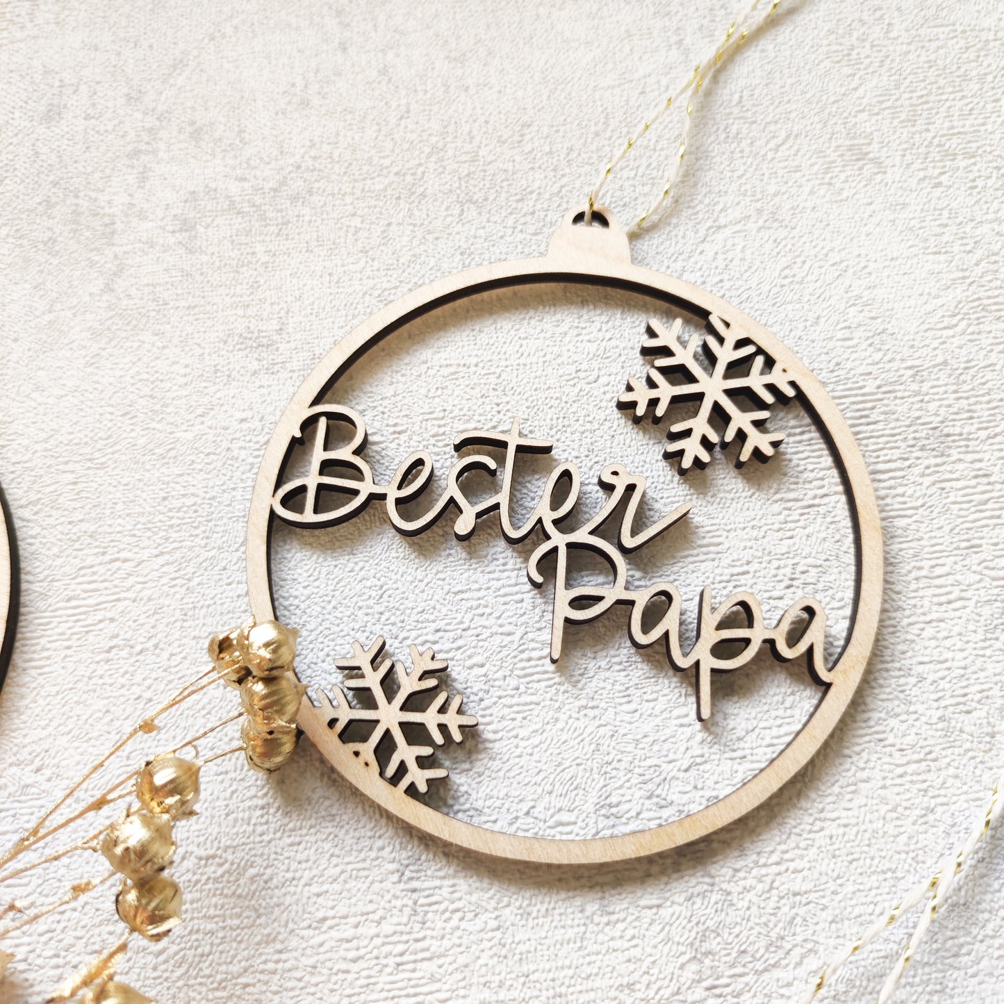 Weihnachtskugel Holz | Beste(r) Oma, Opa, Mama, Papa