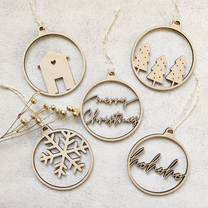 Weihnachtskugel Holz | Minimalistisch