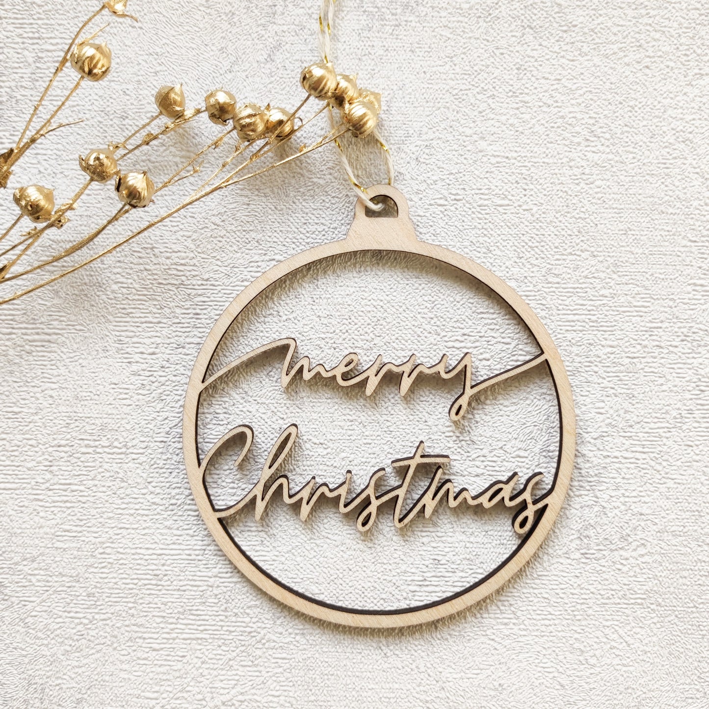 Weihnachtskugel Holz | Minimalistisch