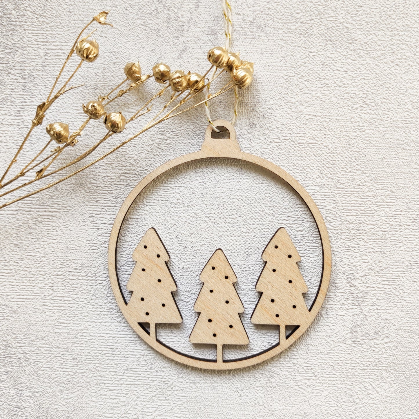 Weihnachtskugel Holz | Minimalistisch