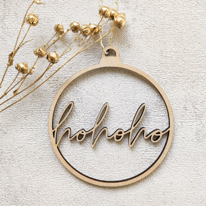 Weihnachtskugel Holz | Minimalistisch