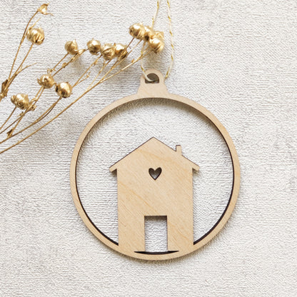 Weihnachtskugel Holz | Minimalistisch