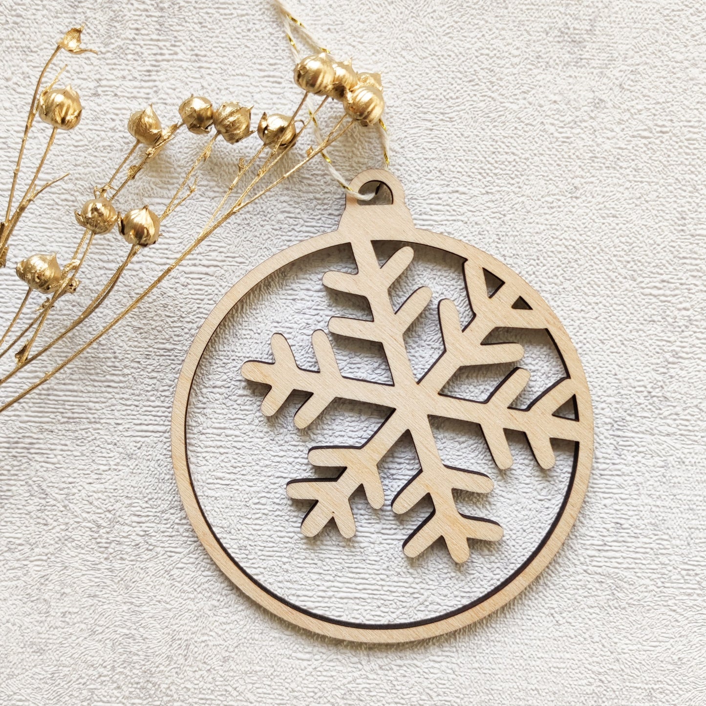 Weihnachtskugel Holz | Minimalistisch