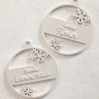 Personalisierte Weihnachtskugel 3D-Druck | Familie
