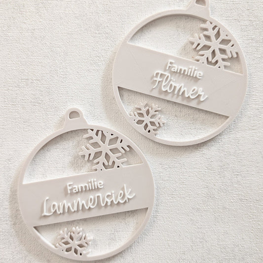 Personalisierte Weihnachtskugel 3D-Druck | Familie