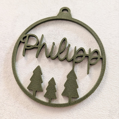 Personalisierte Weihnachtskugel 3D-Druck | Name