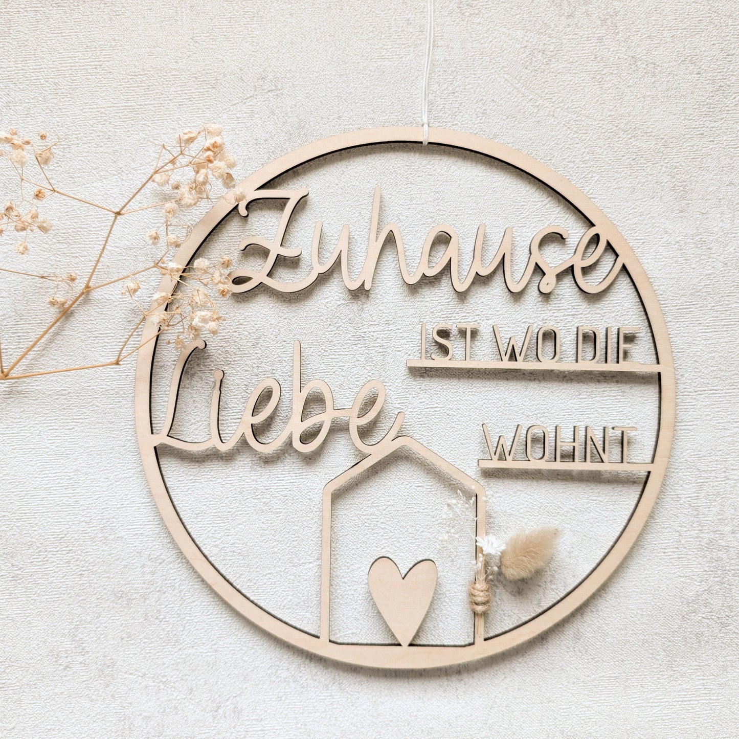 Holzkranz "Zuhause ist Liebe"
