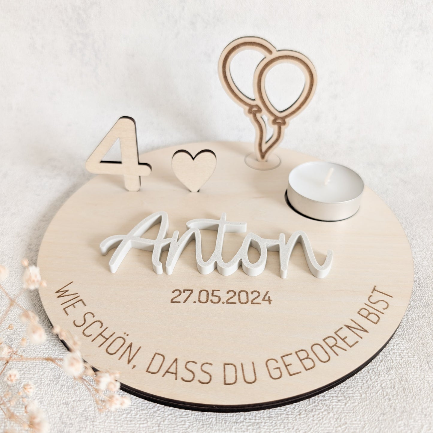 Personalisierter Geburtstagsteller