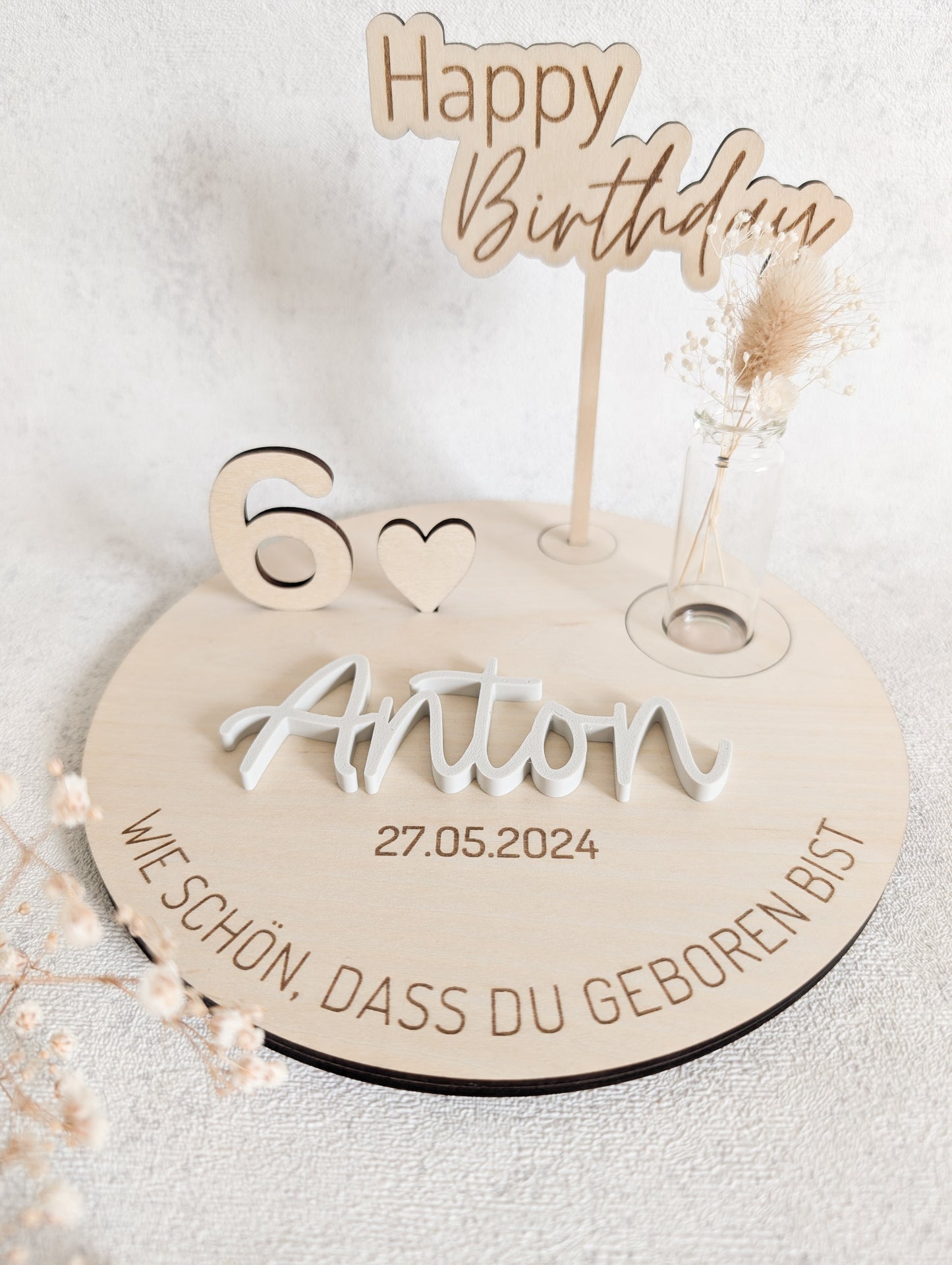 Personalisierter Geburtstagsteller