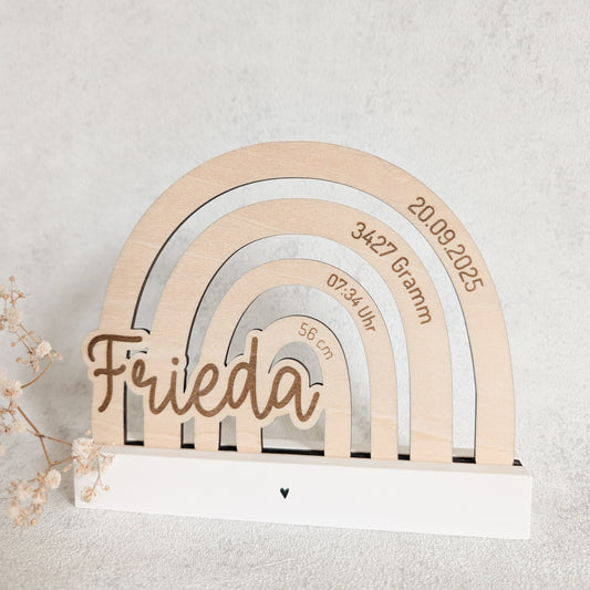 Personalisierter Regenbogen zur Geburt