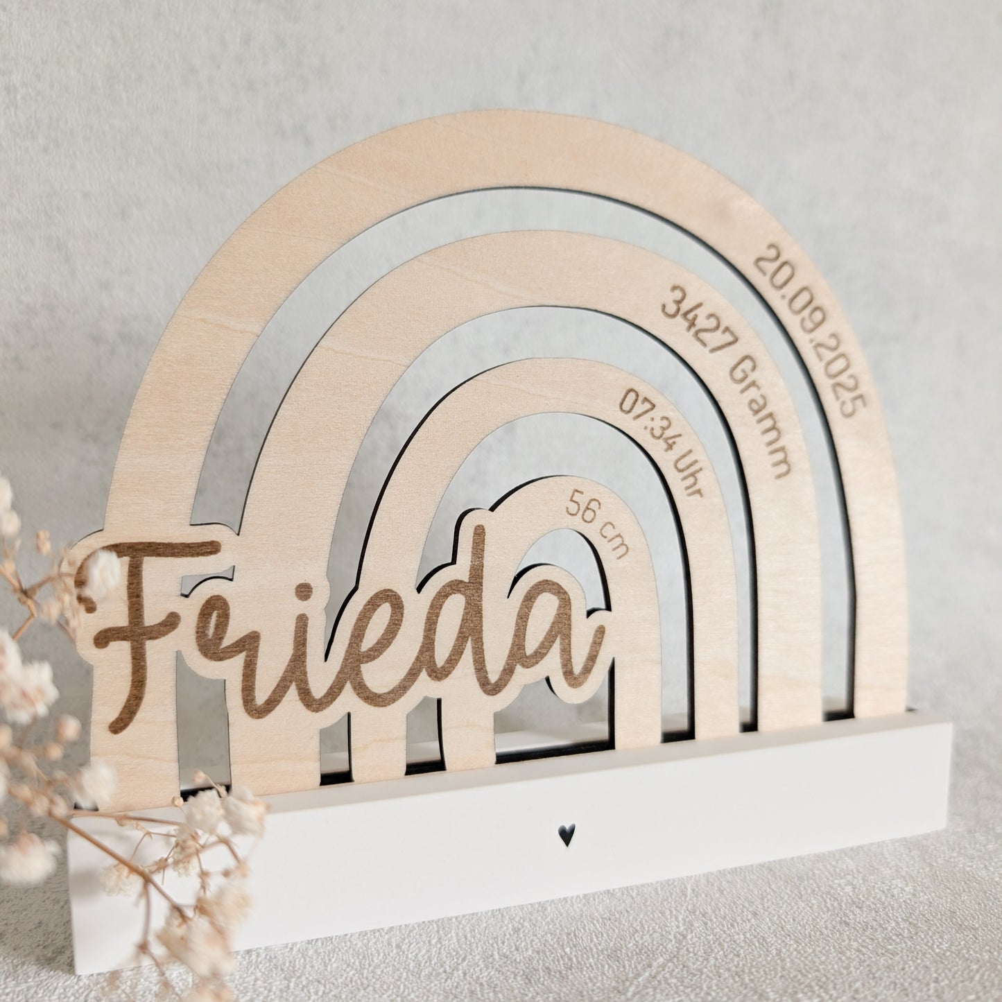 Personalisierter Regenbogen zur Geburt