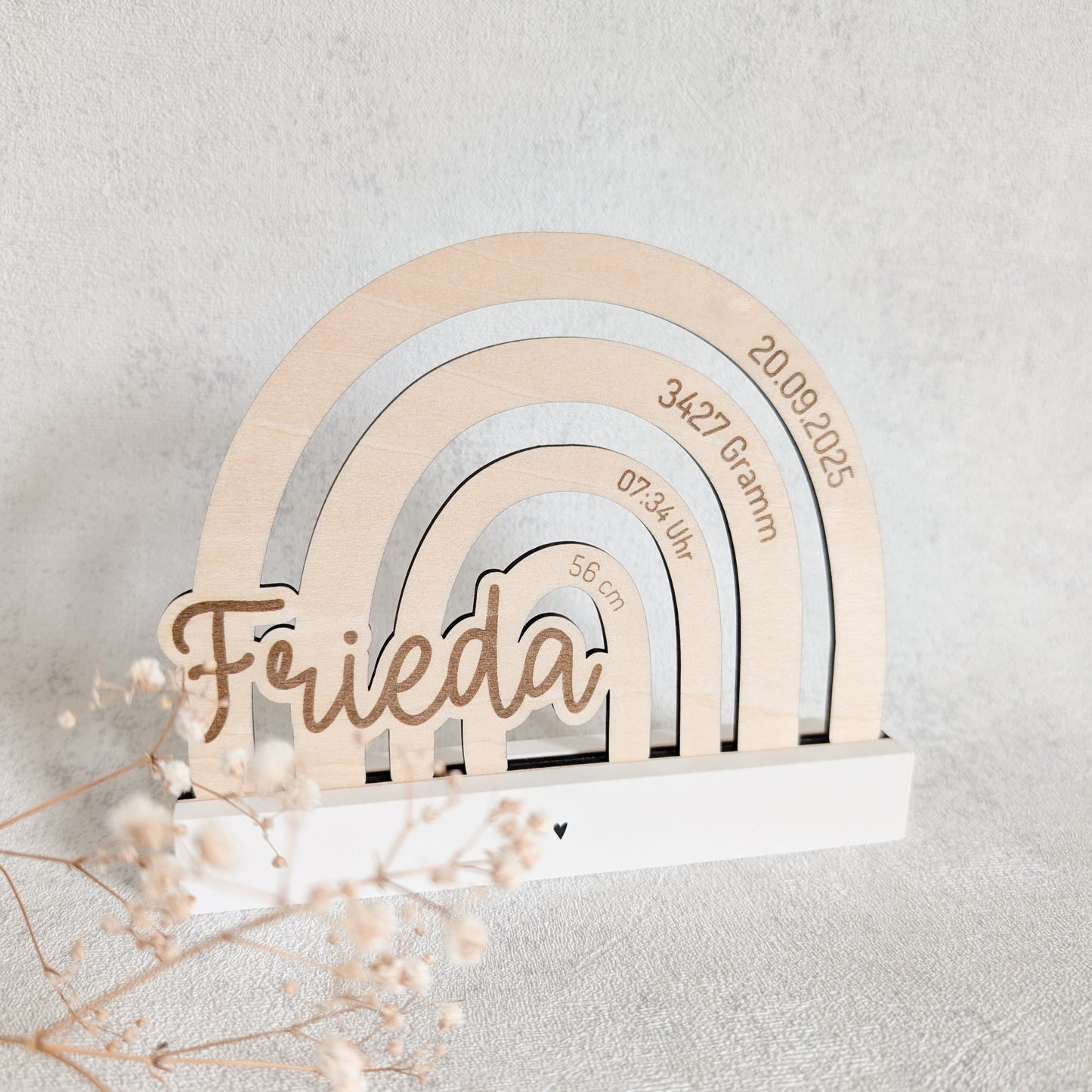 Personalisierter Regenbogen zur Geburt