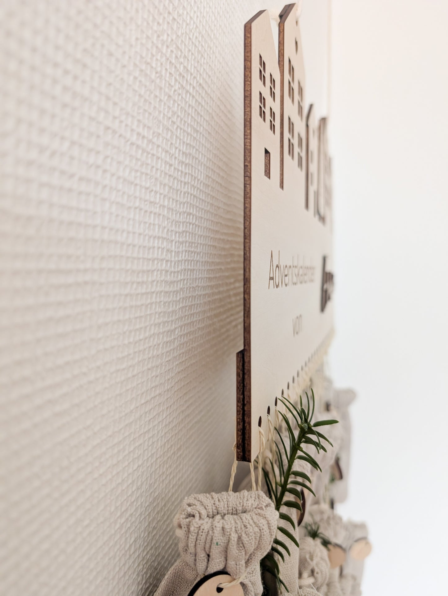 personalisierter Adventskalender mit Jutesäckchen zum Befüllen