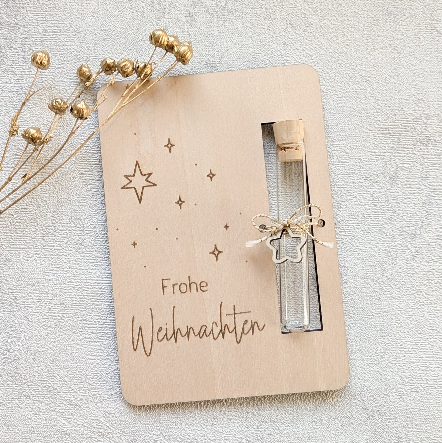 Holzkarte Geldgeschenk | Weihnachten