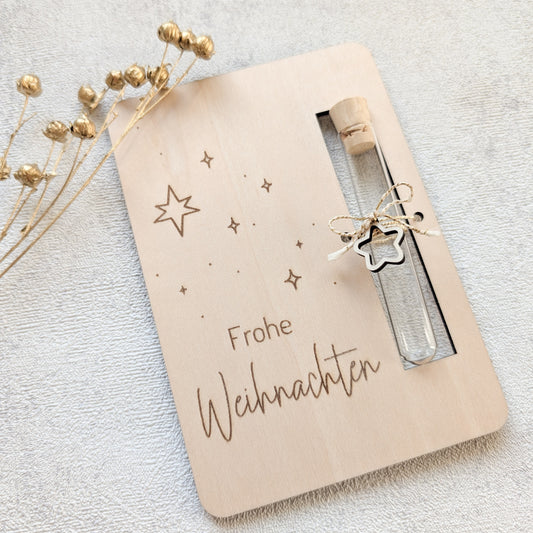 Holzkarte Geldgeschenk | Weihnachten