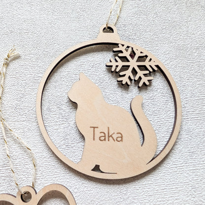 Personalisierte Weihnachtskugel Tiermotiv