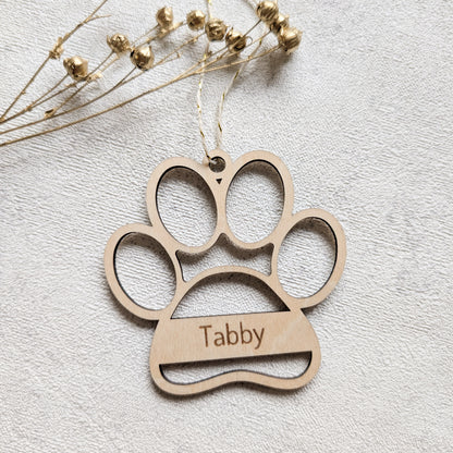 Personalisierte Weihnachtskugel Tiermotiv