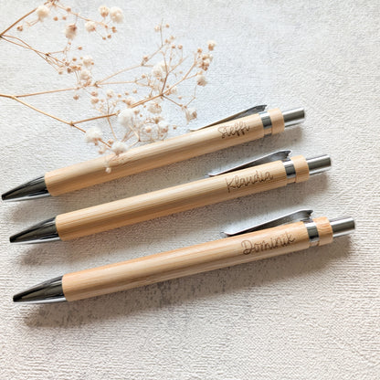 Personalisierter Kugelschreiber aus Bambus