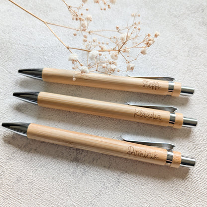 Personalisierter Kugelschreiber aus Bambus