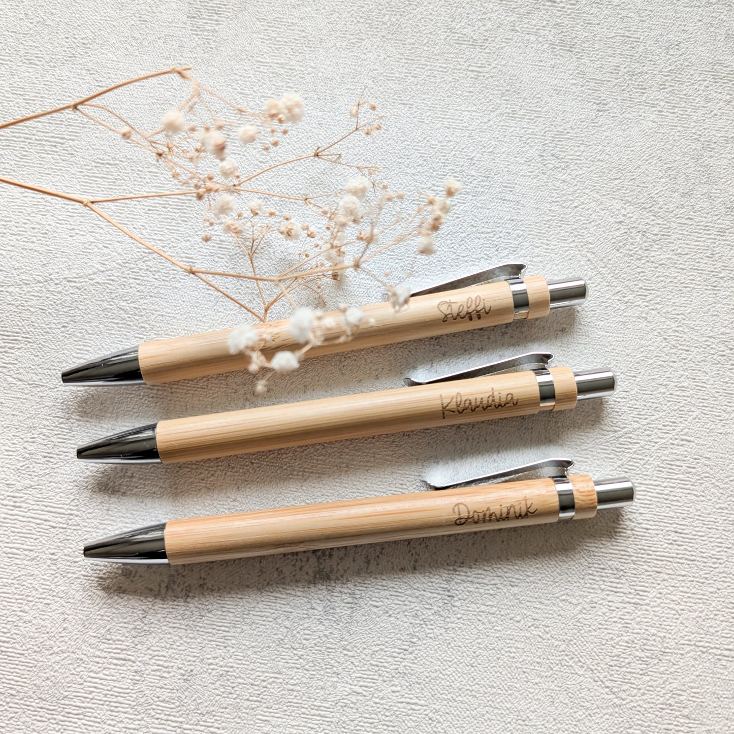 Personalisierter Kugelschreiber aus Bambus