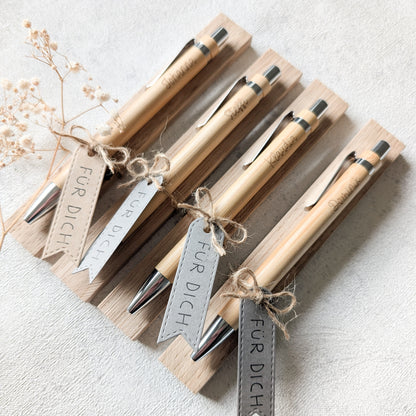 Personalisierter Kugelschreiber aus Bambus