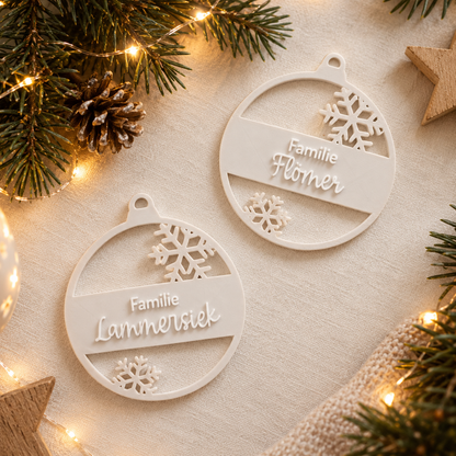 Personalisierte Weihnachtskugel 3D-Druck | Familie