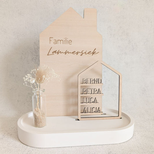 Personalisierter Dekoteller | Familie