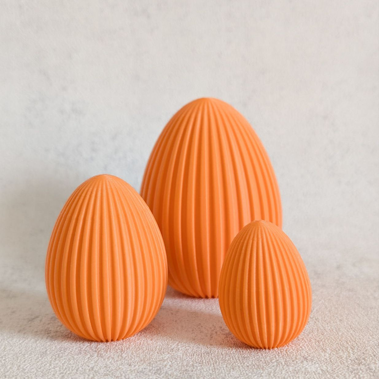 Ostereier mit minimalistischer Rillenstruktur | 3D-Druck