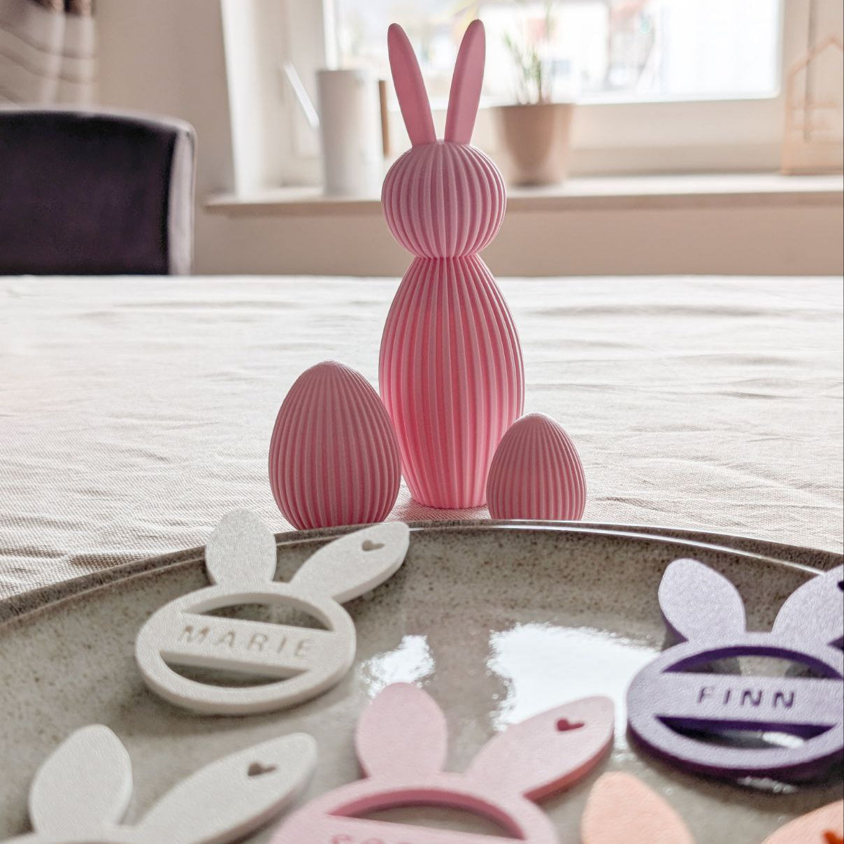 Ostereier mit minimalistischer Rillenstruktur | 3D-Druck