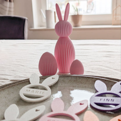Ostereier mit minimalistischer Rillenstruktur | 3D-Druck